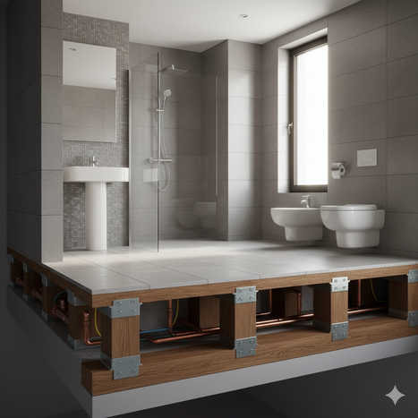 Guide d'Installation d'une salle de bain sur plancher bois à l'étage